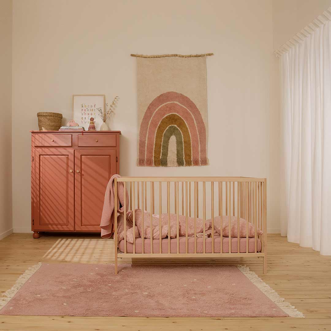 Little Dutch Rug - Dot - Pure Pink-Rugs- | Natural Baby Shower
