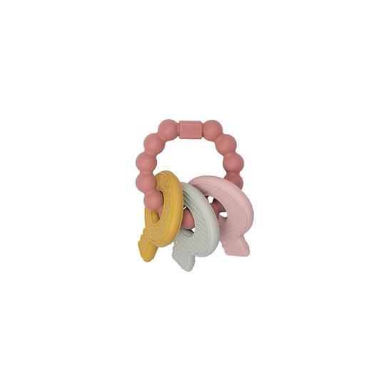 Little Dutch Silicone Teething Keychain - Pink-Teethers- | Natural Baby Shower
