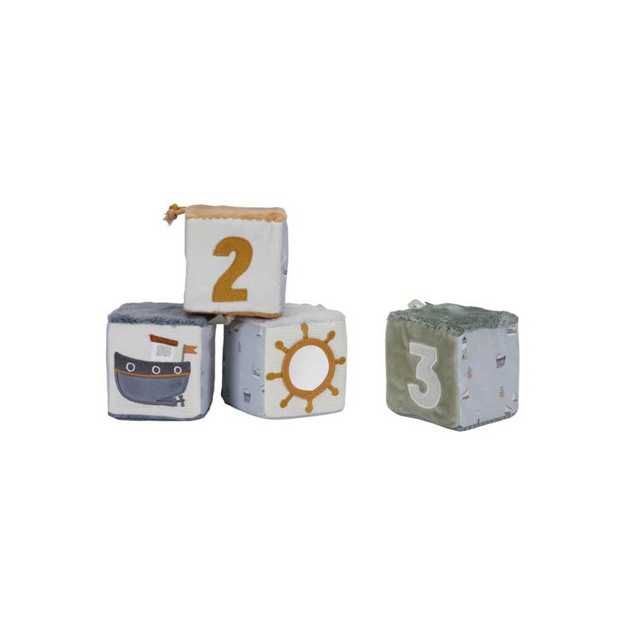 Little Dutch Soft Blocks - Sailor's Bay - 4 Pack-Activity Cubes- | Natural Baby Shower