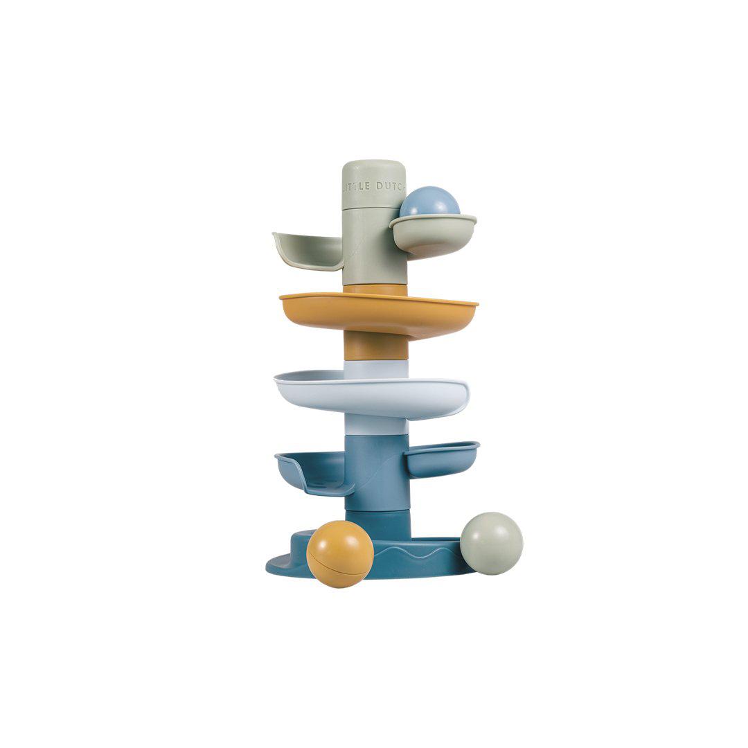 Little Dutch Spiral Tower - Blue-Stacking Toys- | Natural Baby Shower