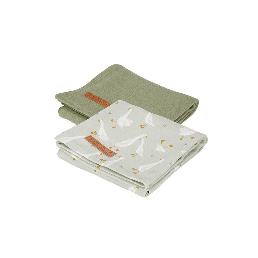 Little Dutch Swaddles - Little Goose - 2 Pack-Swaddling Wraps- | Natural Baby Shower