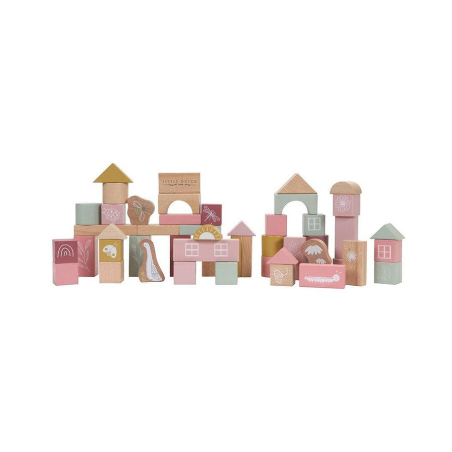 Little Dutch Wooden Building Blocks - Pink-Stacking Toys- | Natural Baby Shower