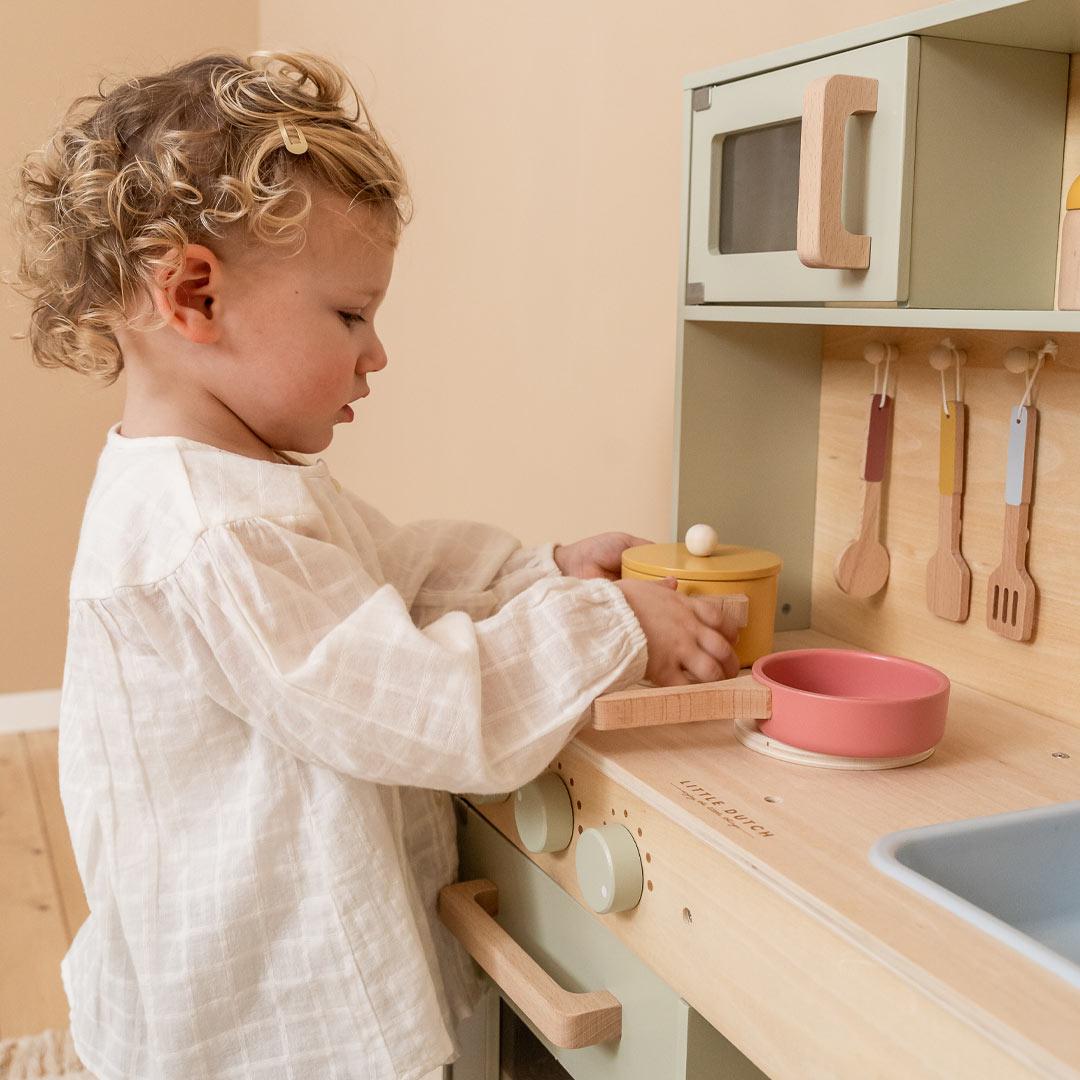 Little Dutch Wooden Play Kitchen - Mint-Role Play- | Natural Baby Shower