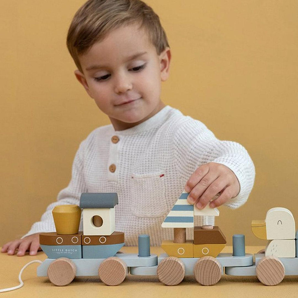 Little Dutch Wooden Stacking Train - Sailor's Bay-Stacking Toys- | Natural Baby Shower