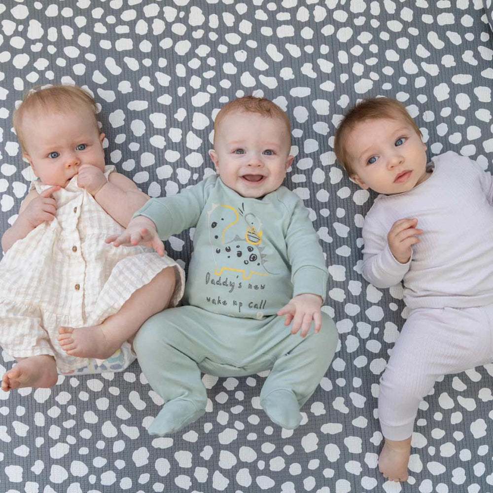 Little Fae Medium Darling Dalmatian Play Mat - Storm Grey-Play Mats-Storm Green- | Natural Baby Shower