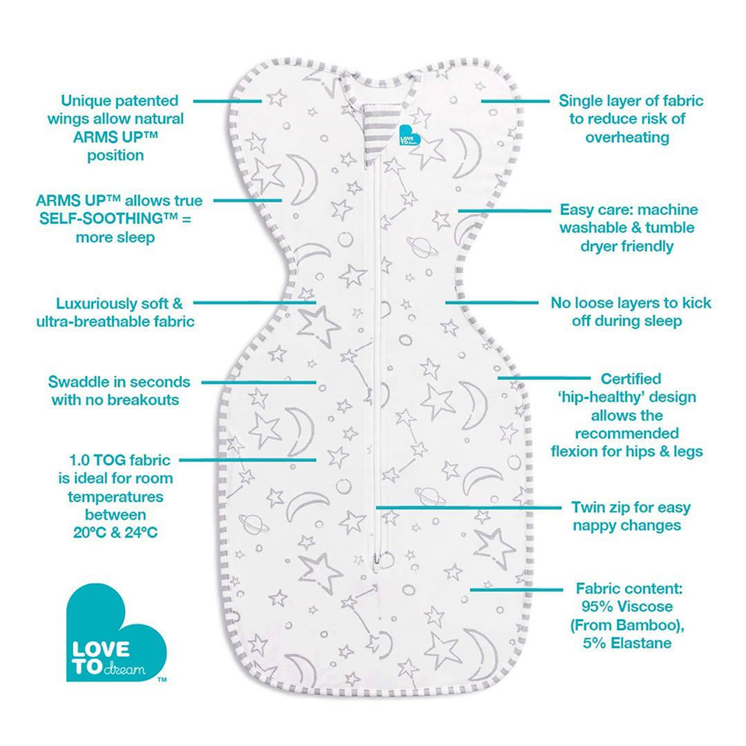 Love To Dream Swaddle Up Bamboo - Cream - TOG 1.0-Sleepsack Swaddles-Cream-NB | Natural Baby Shower