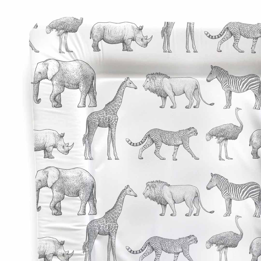 Mama Shack Changing Mat - Monochrome Safari-Changing Mats- | Natural Baby Shower