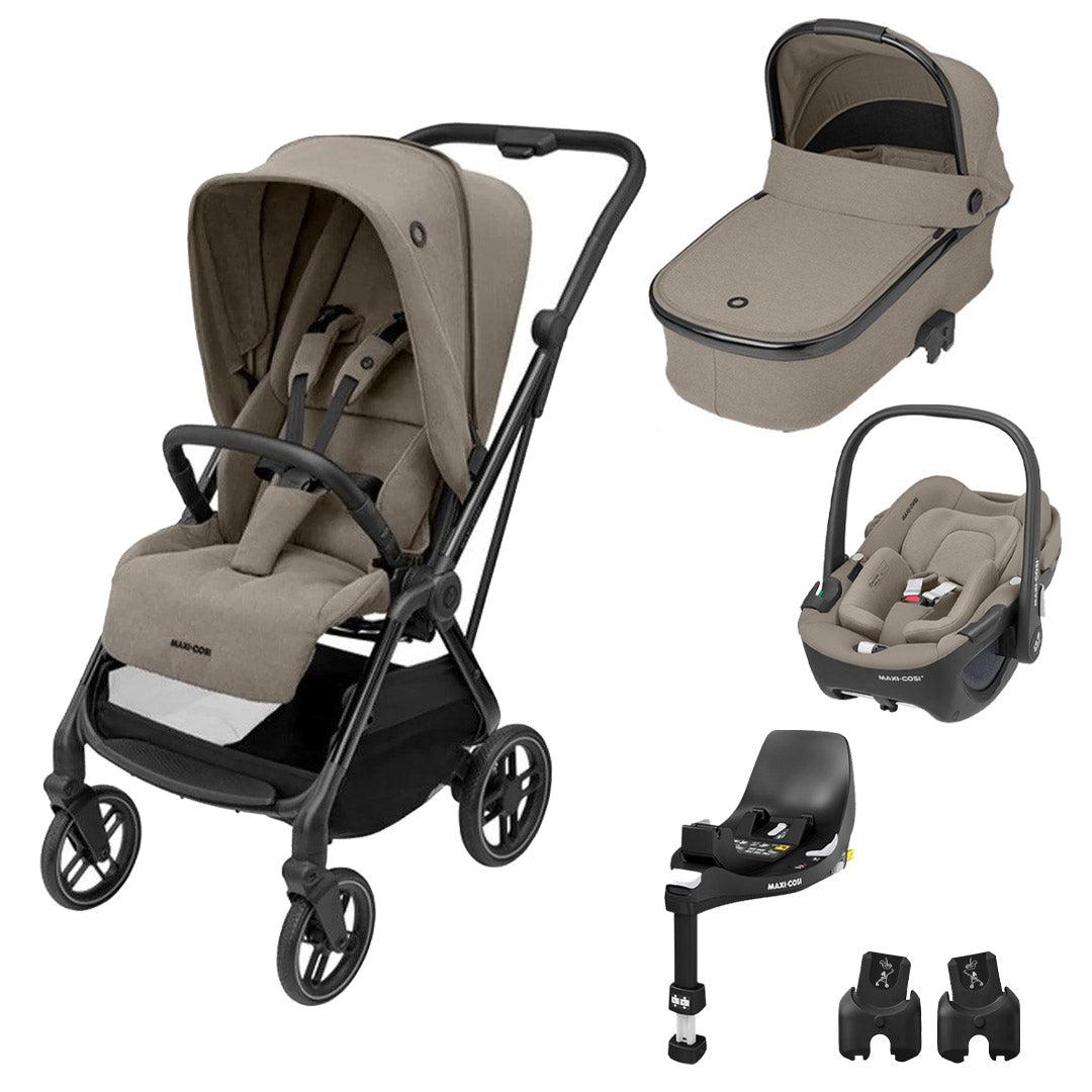 Maxi Cosi Leona² Luxe + Pebble Pro Travel System - Twilic Truffle-Travel Systems-With Carrycot + Base- | Natural Baby Shower