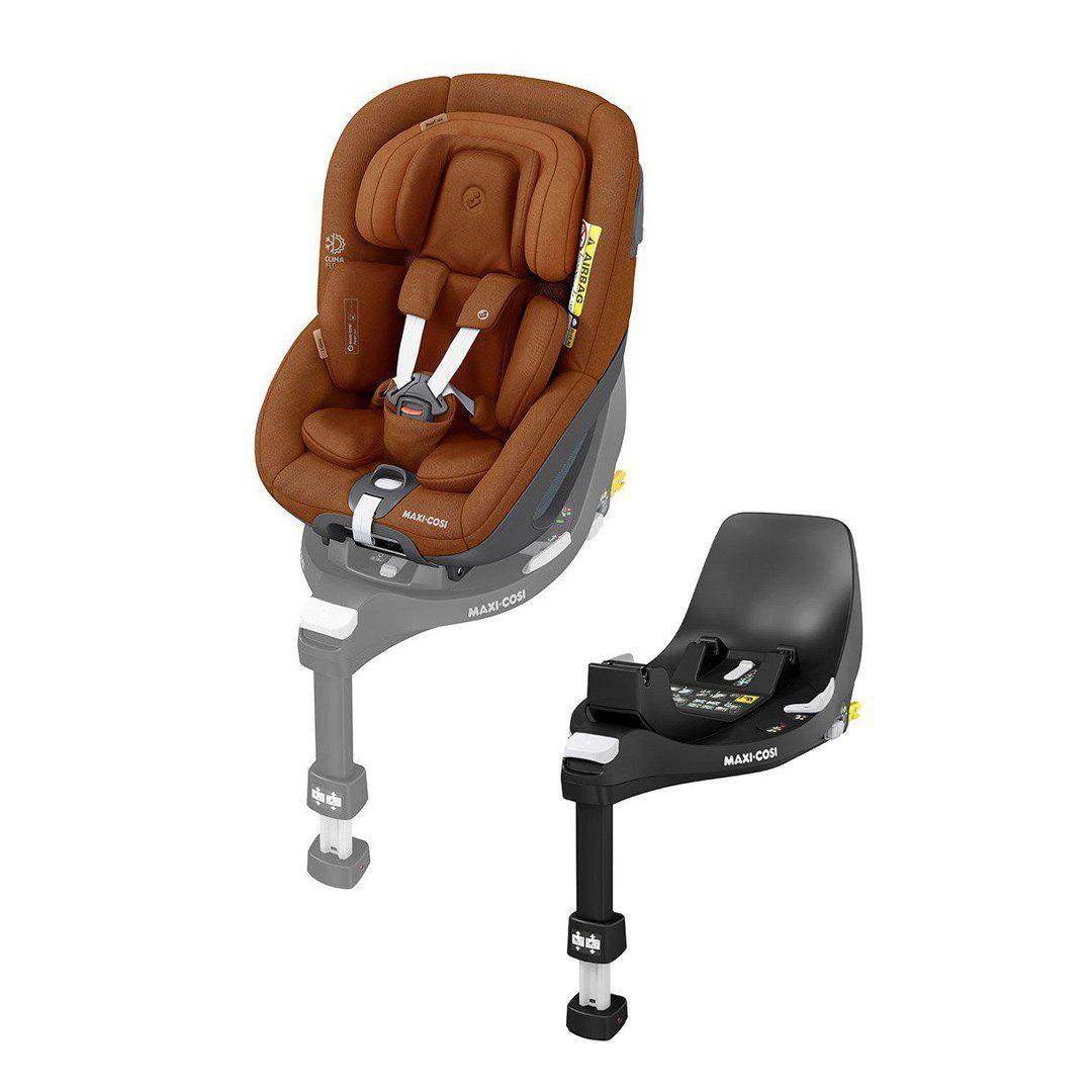 Maxi-Cosi Pearl 360 Car Seat + FamilyFix 360 Base - Authentic Cognac-Car Seats- | Natural Baby Shower