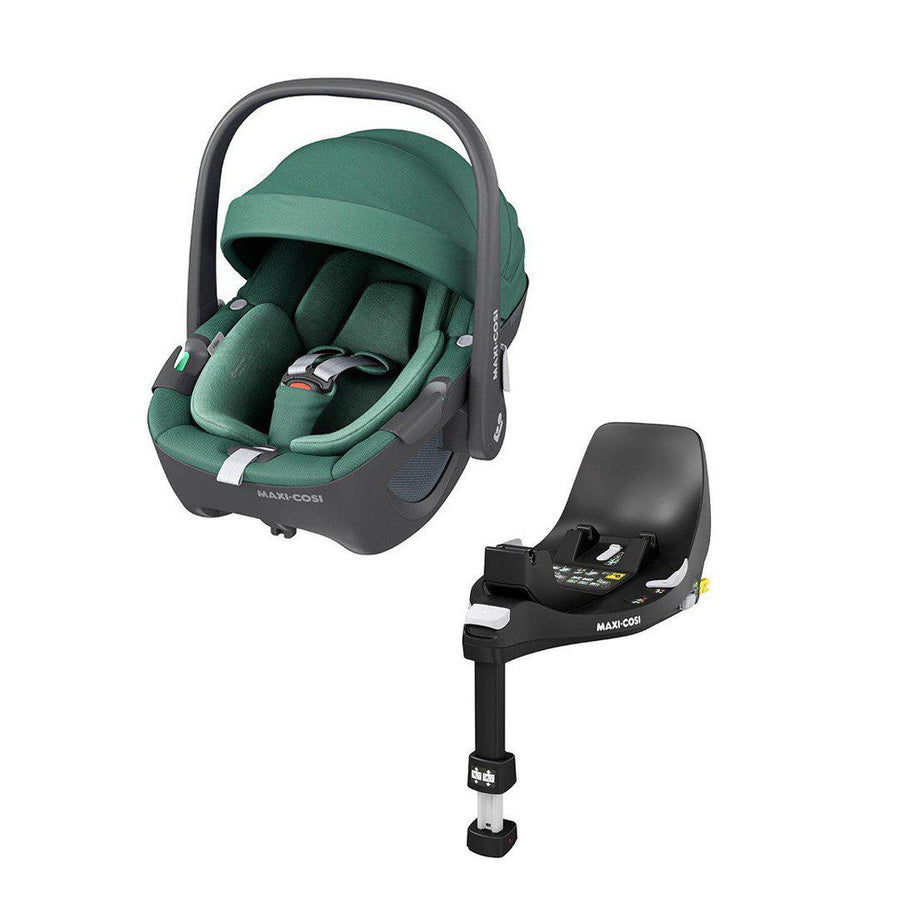 Maxi-Cosi Pebble 360 Car Seat + FamilyFix 360 Base - Essential Green-Car Seat Bundles- | Natural Baby Shower