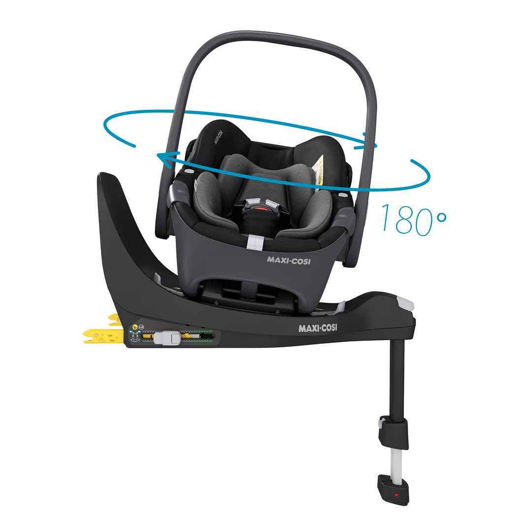 Maxi-Cosi Pebble 360 Car Seat + FamilyFix 360 Base - Essential Black-Car Seat Bundles- | Natural Baby Shower