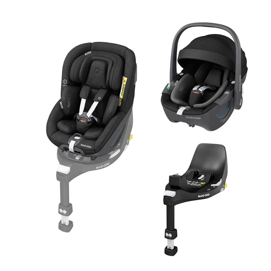 Maxi-Cosi Pebble + Pearl 360 Car Seat Bundle - Black-Car Seat Bundles- | Natural Baby Shower