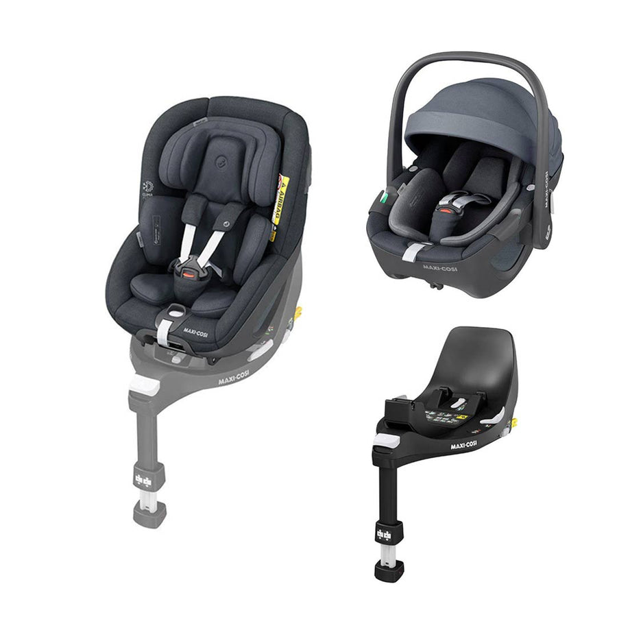 Maxi-Cosi Pebble + Pearl 360 Car Seat Bundle - Graphite-Car Seat Bundles- | Natural Baby Shower