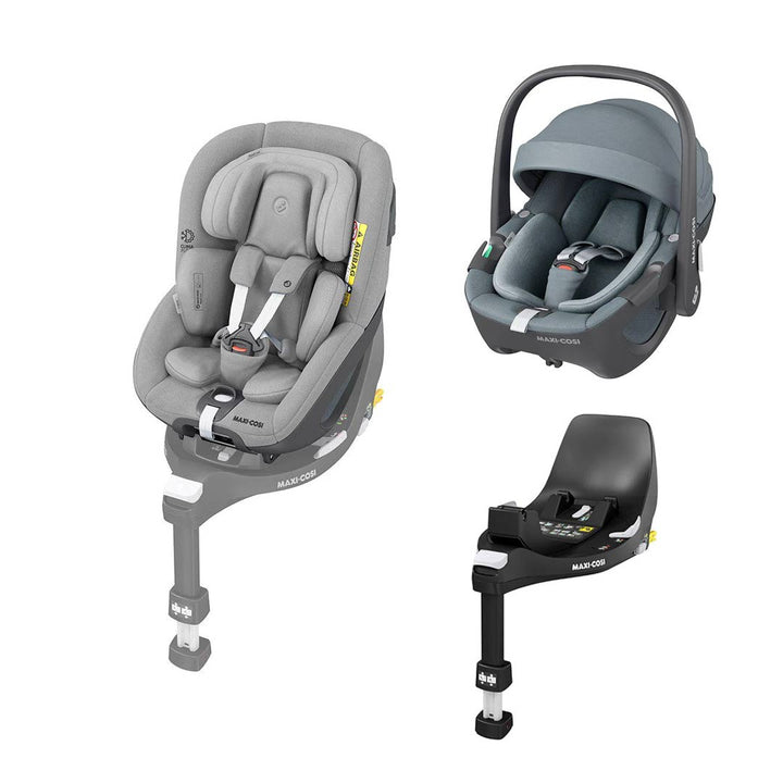 Maxi-Cosi Pebble + Pearl 360 Car Seat Bundle - Grey-Car Seat Bundles- | Natural Baby Shower