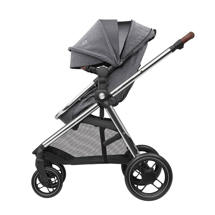 Maxi-Cosi Zelia Luxe 2-in-1 Pushchair + Base Travel System - Twillic Grey-Travel Systems- | Natural Baby Shower