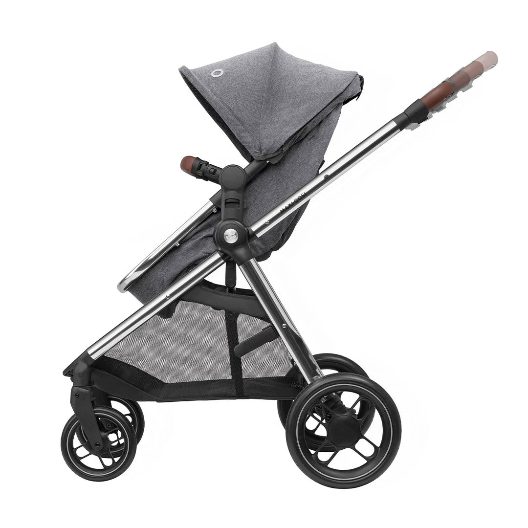 Maxi-Cosi Zelia Luxe 2-in-1 Pushchair + Base Travel System - Twillic Grey-Travel Systems- | Natural Baby Shower