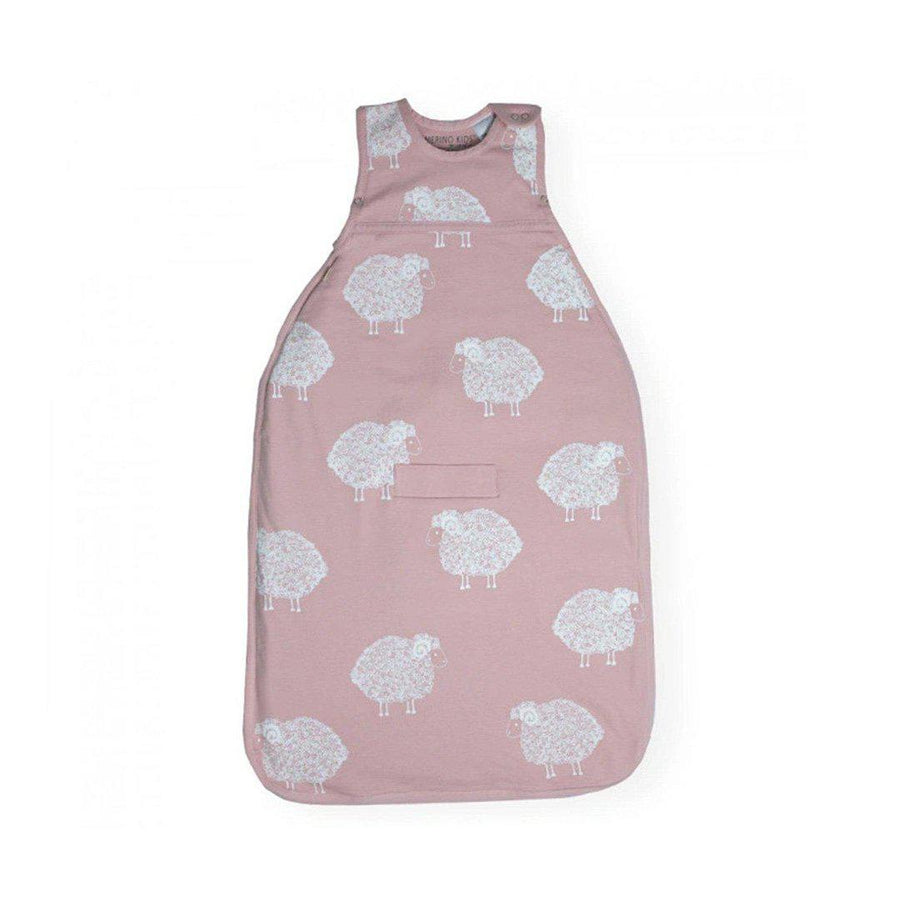 Merino Kids Go Go Sleeping Bag - Standard Weight - Sheep - Misty Rose-Sleeping Bags-Misty Rose-3-24m | Natural Baby Shower