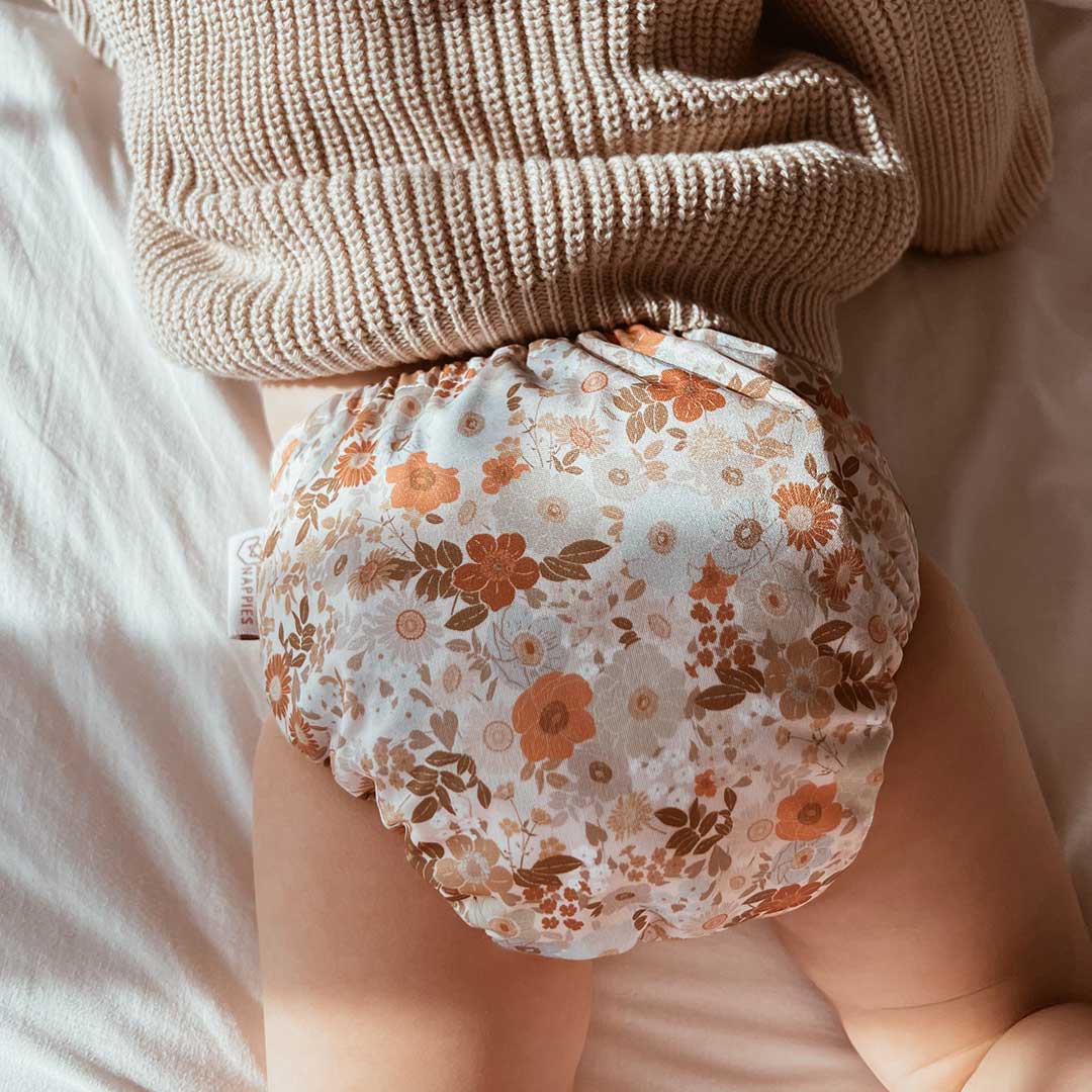Modern Cloth Nappies Pearl Pocket Nappy - Blissful Blossom-Nappies- | Natural Baby Shower