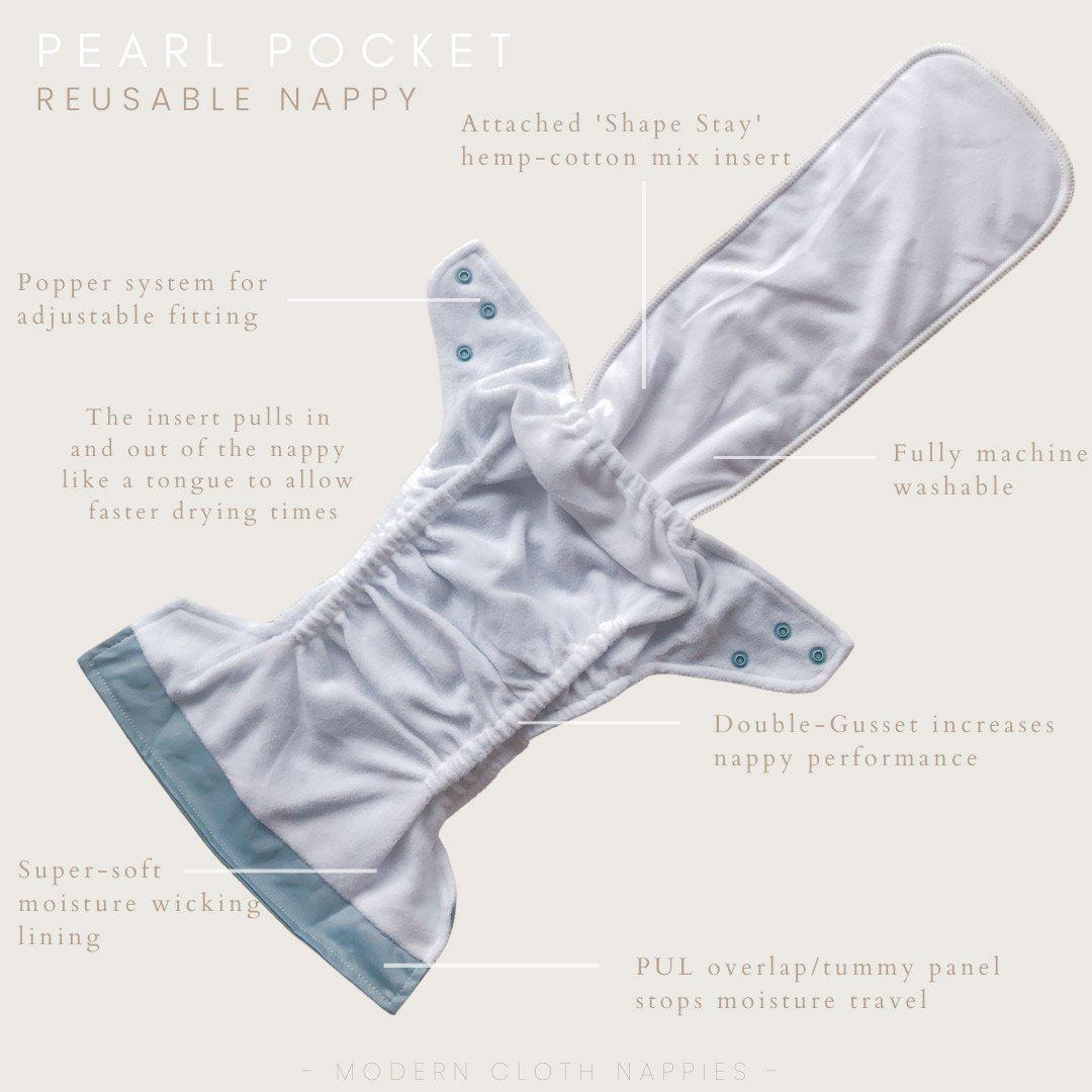 Modern Cloth Nappies Pearl Pocket Nappy - April Showers-Nappies- | Natural Baby Shower