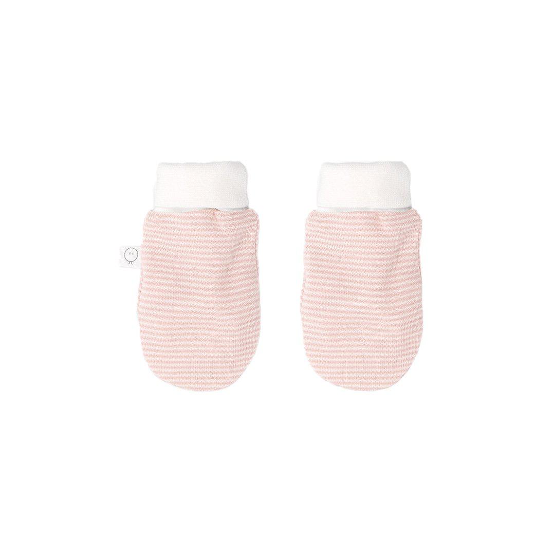 MORI Baby Mittens - Blush Stripe-Gloves + Mittens-Blush Stripe- | Natural Baby Shower