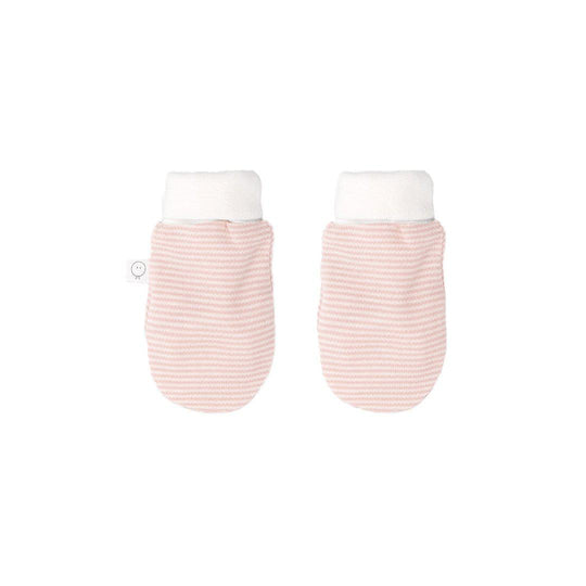 MORI Baby Mittens - Blush Stripe-Gloves + Mittens-Blush Stripe- | Natural Baby Shower