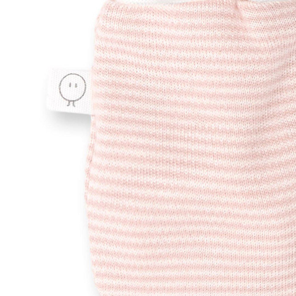 MORI Baby Mittens - Blush Stripe-Gloves + Mittens-Blush Stripe- | Natural Baby Shower