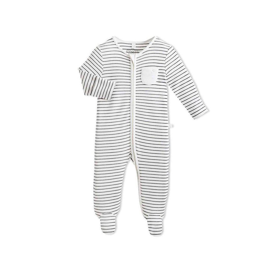 MORI Clever Sleep Set - Grey Stripe-Clothing Sets-Grey Stripe-0-3m | Natural Baby Shower