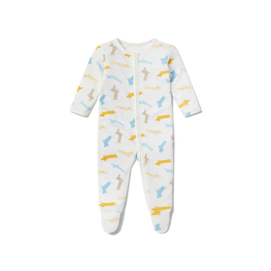 MORI Clever Zip-Up Sleepsuit - Pups-Sleepsuits-Pups-NB | Natural Baby Shower