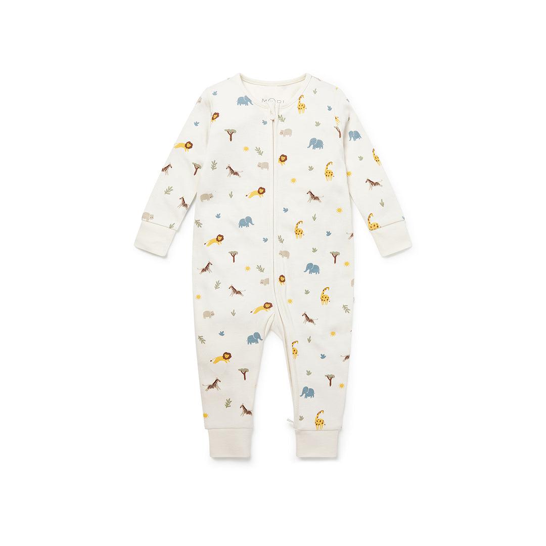 MORI Clever Zip Sleepsuit - Safari-Sleepsuits-Safari-NB | Natural Baby Shower