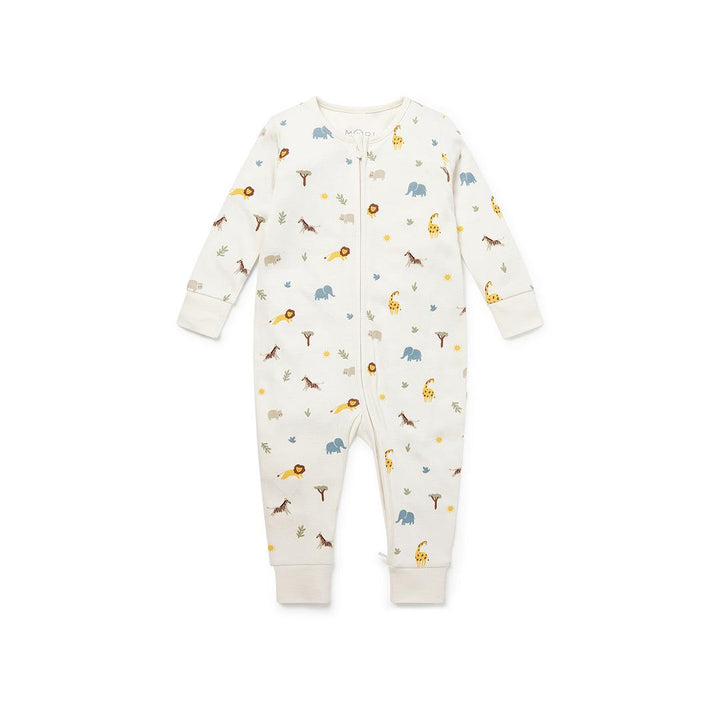 MORI Clever Zip Sleepsuit - Safari-Sleepsuits-Safari-NB | Natural Baby Shower