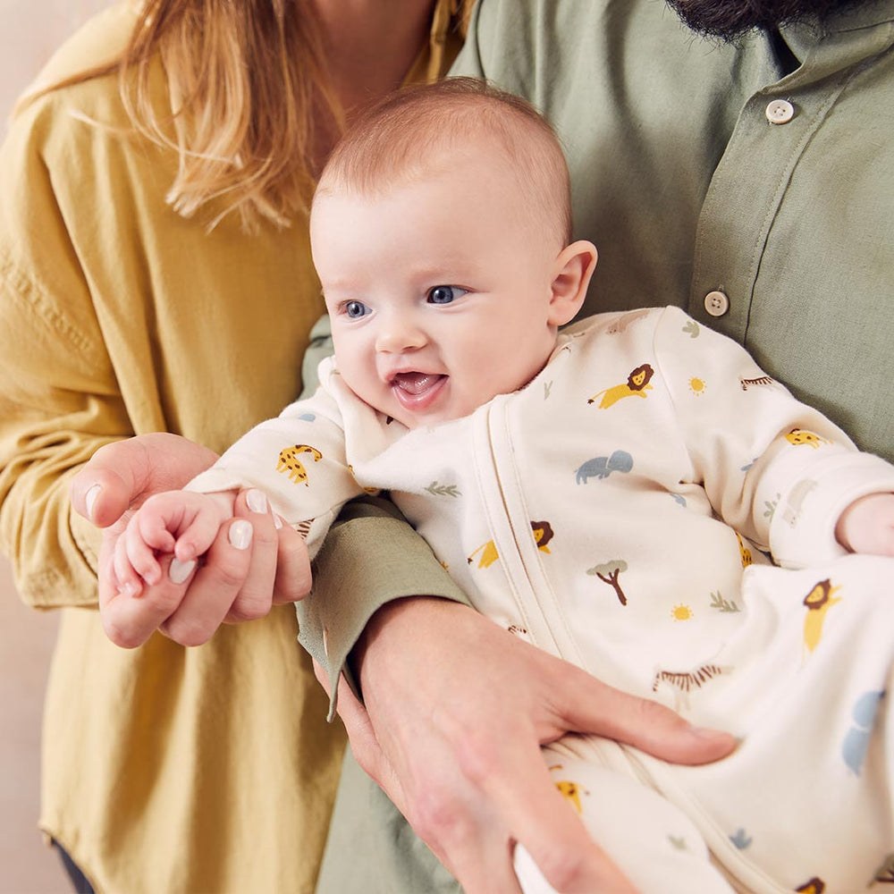 MORI Clever Zip Sleepsuit - Safari-Sleepsuits-Safari-NB | Natural Baby Shower