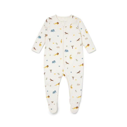 MORI Clever Zip Sleepsuit - Safari-Sleepsuits-Safari-NB | Natural Baby Shower