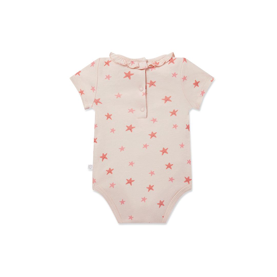 MORI Frilled Short Sleeve Bodysuit - Starfish-Bodysuits-Starfish-NB | Natural Baby Shower