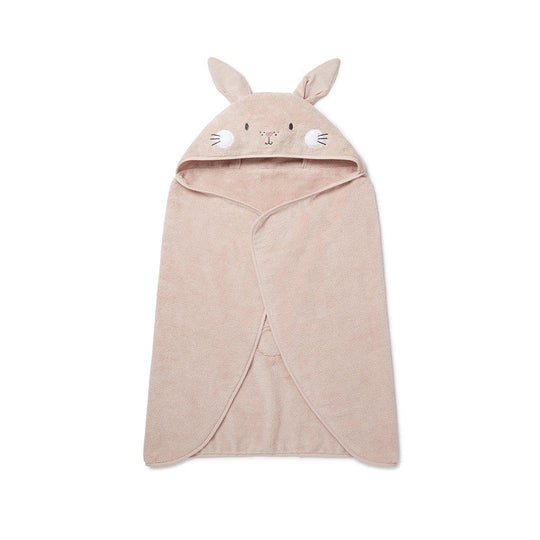 MORI Hooded Toddler Bath Towel - Bunny - Blush-Bath Towels-Blush-One Size | Natural Baby Shower