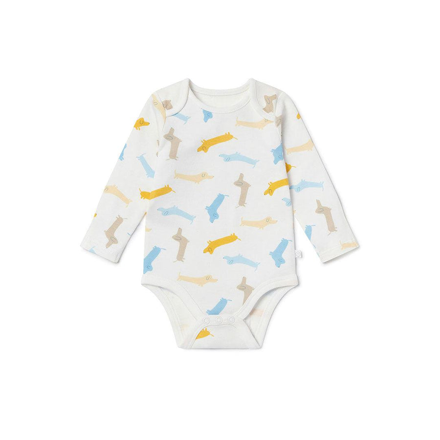 MORI Long Sleeve Bodysuit - Pups-Bodysuits-Pups-NB | Natural Baby Shower