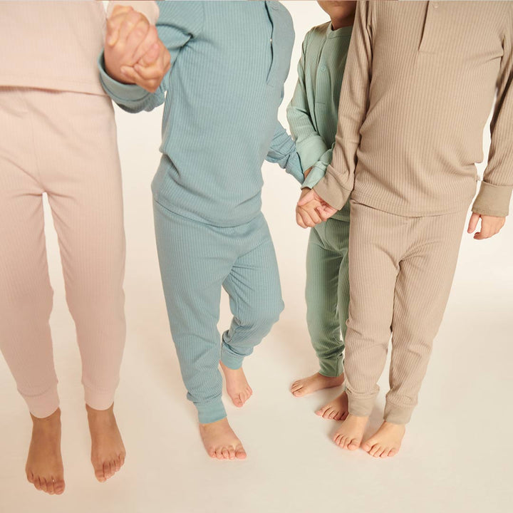 MORI Ribbed Comfy Joggers - Blush-Trousers-Blush-0-3m | Natural Baby Shower