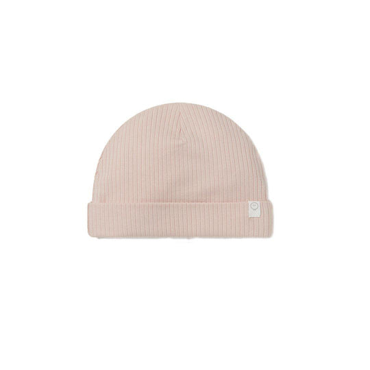 MORI Ribbed Hat - Blush-Hats-Blush-0-3m | Natural Baby Shower