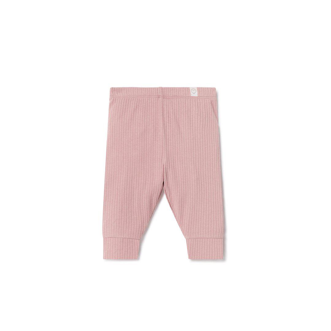 MORI Ribbed Leggings - Rose-Leggings-Rose-0-3m | Natural Baby Shower