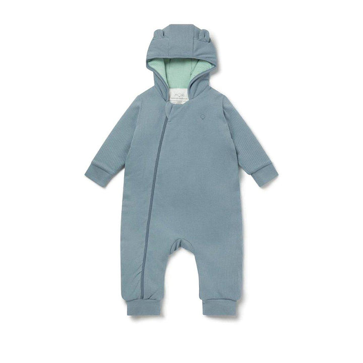 MORI Ribbed Snugsuit - Sky + Mint-Snugglesuits-Sky + Mint-0-3m | Natural Baby Shower