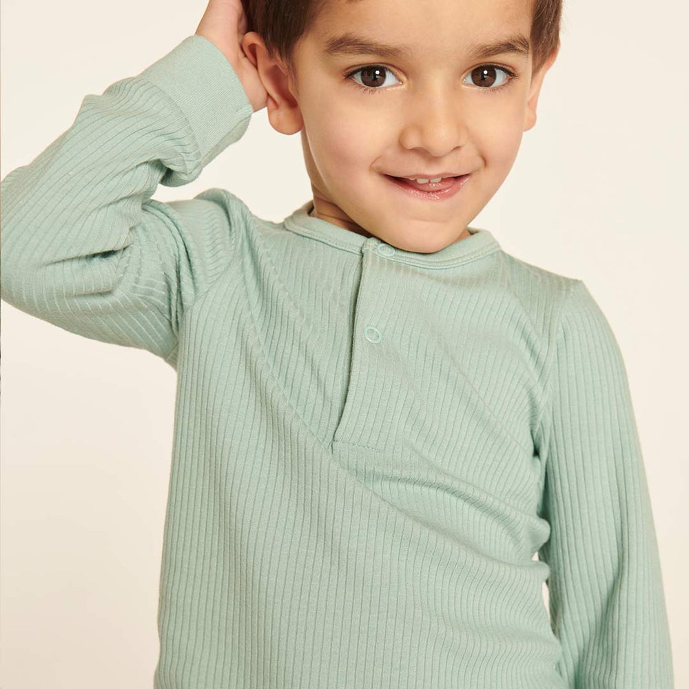 MORI Ribbed Pyjamas - Mint-Pyjamas-Mint-9-12m | Natural Baby Shower