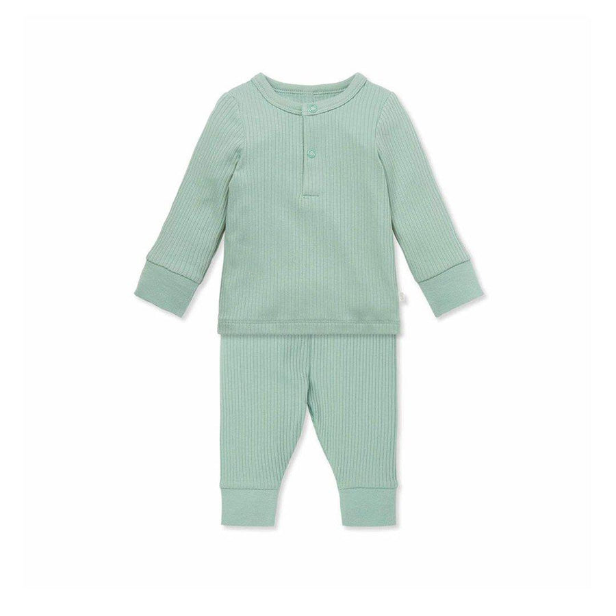 MORI Ribbed Pyjamas - Mint-Pyjamas-Mint-9-12m | Natural Baby Shower