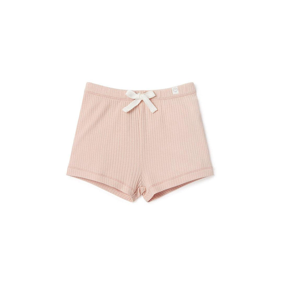MORI Ribbed Shorts - Blush-Shorts-Blush-0-3m | Natural Baby Shower