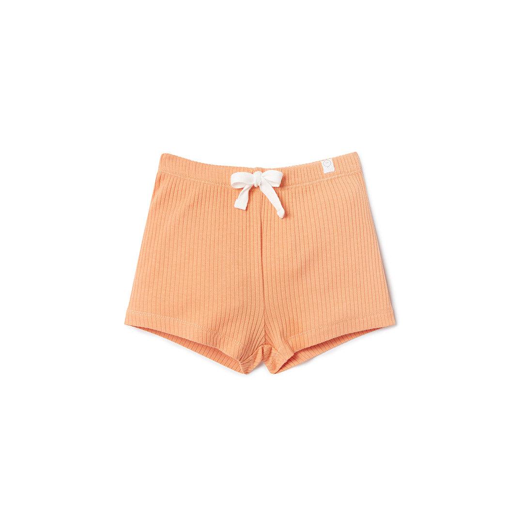 MORI Ribbed Shorts - Orange-Shorts-Orange-0-3m | Natural Baby Shower