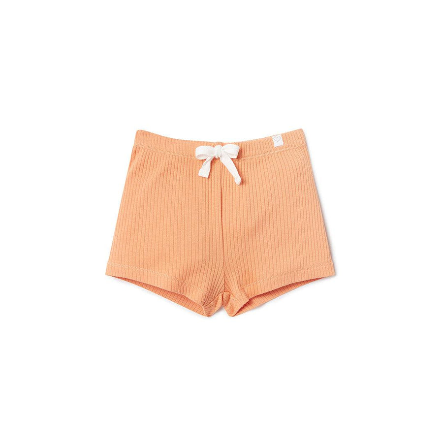 MORI Ribbed Shorts - Orange-Shorts-Orange-0-3m | Natural Baby Shower