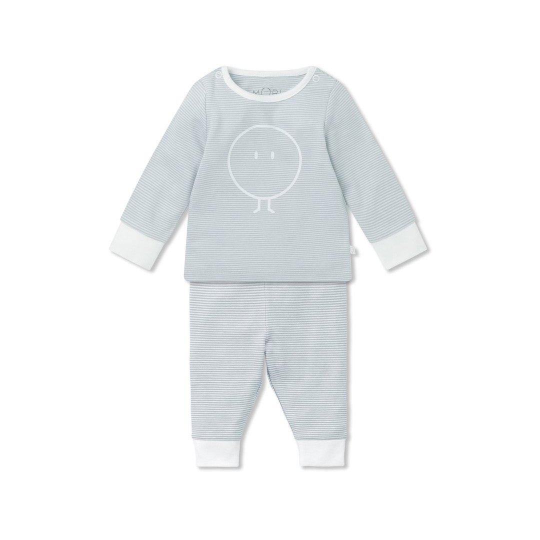 MORI Snoozy Pyjamas - Blue Stripe-Pyjamas-Blue Stripe-12-18m | Natural Baby Shower