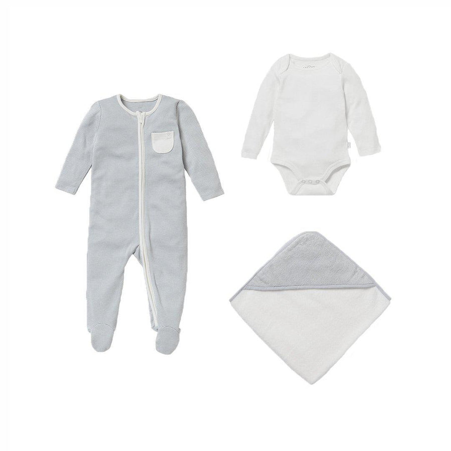 MORI Soak + Sleep Set - Blue-Clothing Sets-Blue-0-3m | Natural Baby Shower