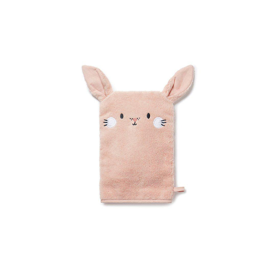 MORI Towel Mitt - Bunny - Blush-Bath Mitts-Blush-One Size | Natural Baby Shower