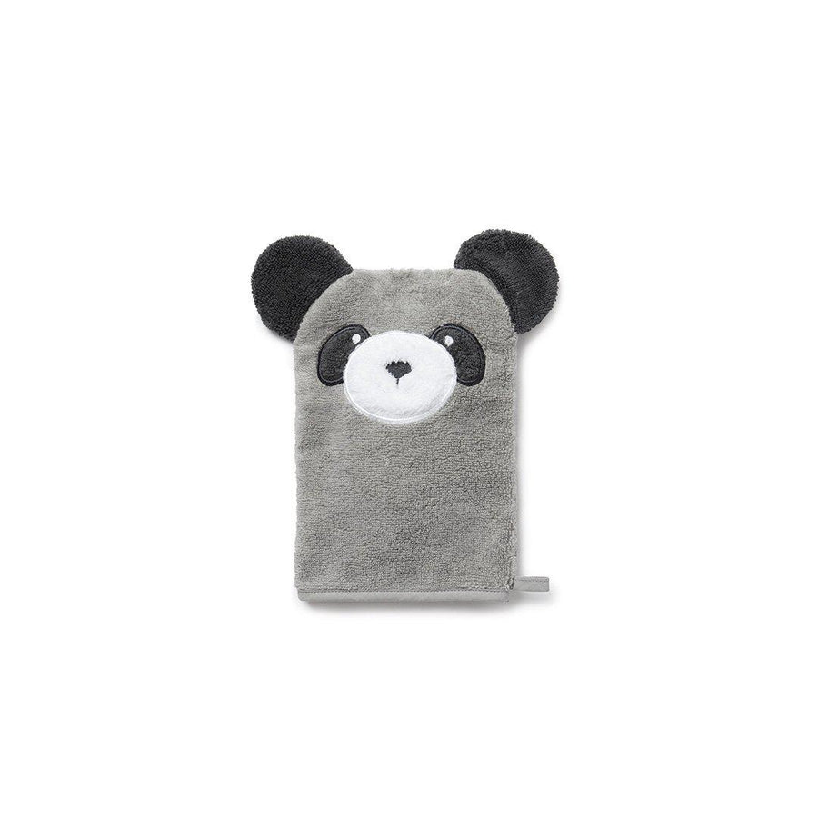 MORI Towel Mitt - Panda - Grey-Bath Mitts-Grey-One Size | Natural Baby Shower