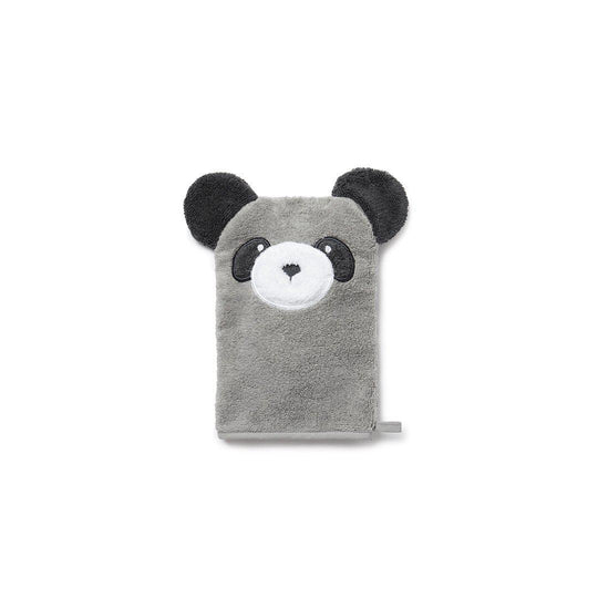 MORI Towel Mitt - Panda - Grey-Bath Mitts-Grey-One Size | Natural Baby Shower