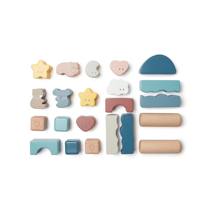 MORI Wooden Building Blocks - Little World-Stacking Toys- | Natural Baby Shower